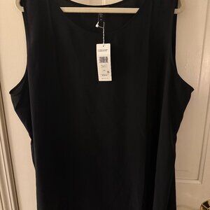Eileen Fisher, Black Sleeveless Tunic, 2X